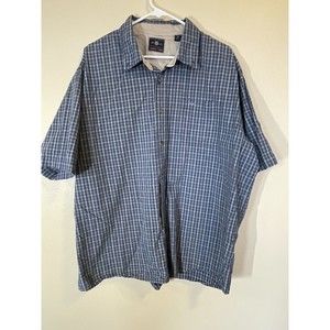Wrangler Western Shirt Short Sleeve Men’s Size 2XL Navy Blue Plaid